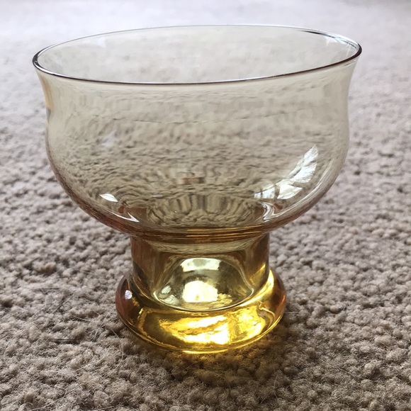 Vintage LENOX Clarion Yellow Blown Crystal Champagne Tall Sherbet Glass - Picture 2 of 11